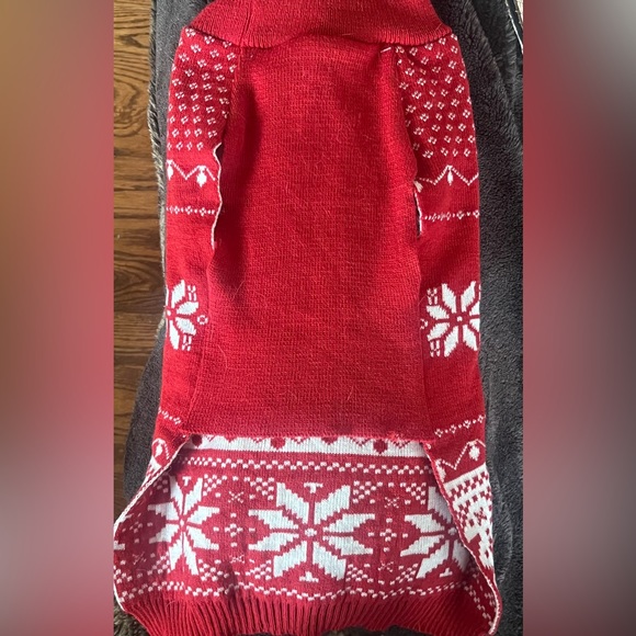 Dog Christmas Sweater, color red. Size medium. - Picture 2 of 2